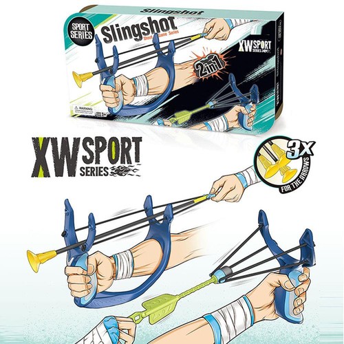 2in1 slingshot dart play - slingshot,