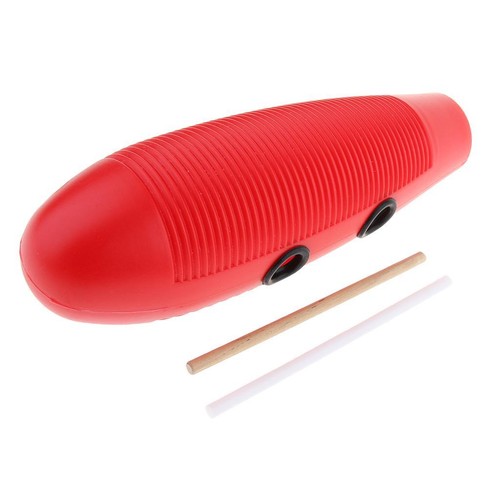 Guiro and plastic - and,