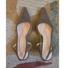 Hobbs Taupe Suede Slingback