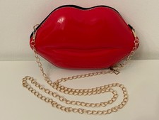 Lulu Guinness Lookalike Red Lips Crossbody Bag
