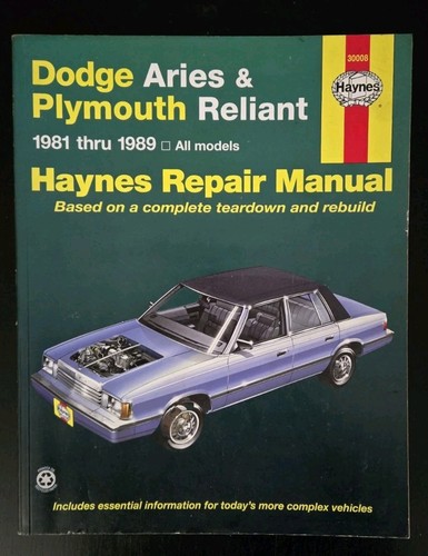 Haynes repair manual 1981 - haynes, 1981-1989
