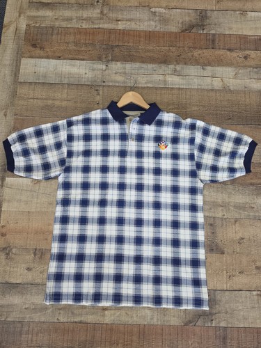 Vtg 90s mens plaid polo - vtg,
