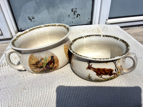 Vintage heron cross pottery - 2,