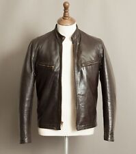 1960s Vintage Café Racer Leather Motorcycle Jacket