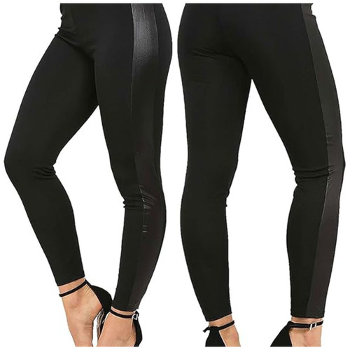 Ladies wet look side panel - look,