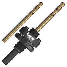 SabreCut Universal A2 Quick Change Hole Saw Arbor and Cobalt Drill Bits Kit HEX