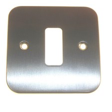MK 3461 MCO 1 Gang Surface Cover Plate for Gridswitch System Brushed Steel New