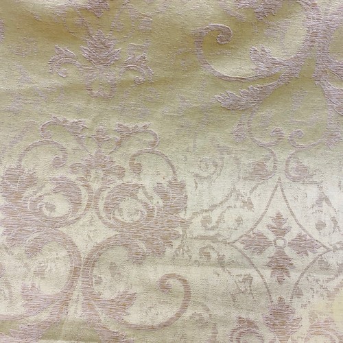 Cream gold damask satin floral - satin,