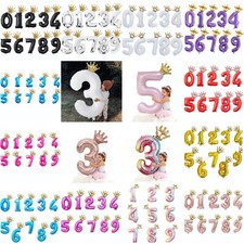 30" Cute Number with Crown