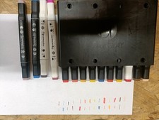 14 x  Decotray Marker Pens With Stackable Storage Box