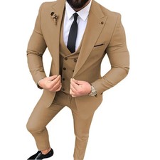 Mens 3 Piece Slim Fit Wedding
