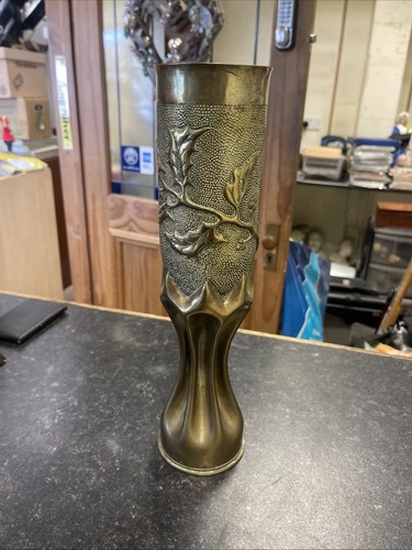 Ww1 trench art brass - art, shell