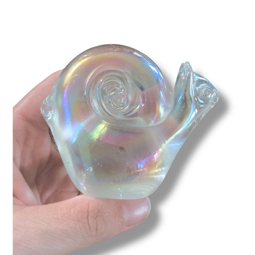 Vintage art glass snail - art,