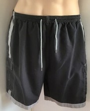 Urban Spirit Dark & Light Grey Swimming Shorts With Pockets Size S Waist 26”-39”