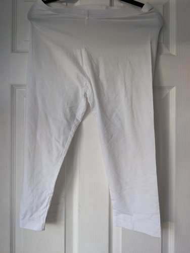 White cropped stretch - white,