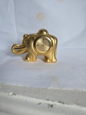 Imperial Solid Brass Minature Clock In The Form Of An Elephant