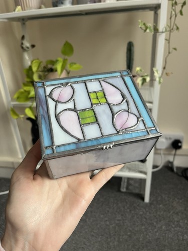 Vintage stained glass floral - stained,