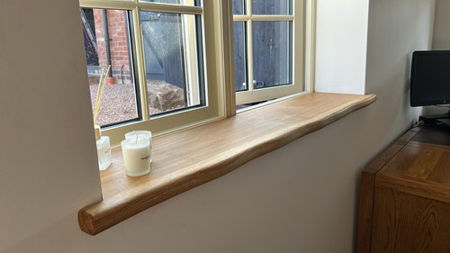 Waney edge oak window sills - edge,
