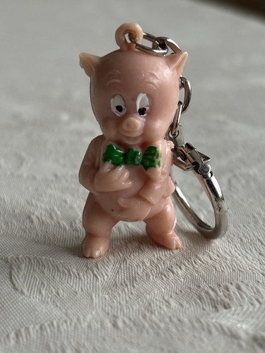 Vintage keyring porky pig - keyring,