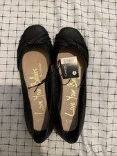 Ladies Ballet Pumps Shoes, Black Size 6, Good Condition