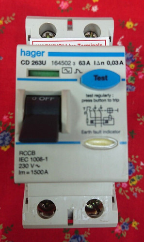 Hager rcd amp 30ma double - rcd, 63