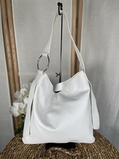 Zara white leather slouchy