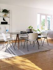 WALNUT & GLASS 'BALANCE' DINING TABLE BY PORADA ITALY