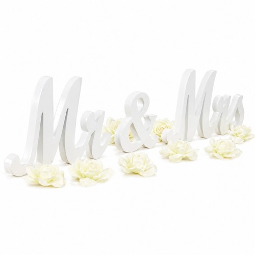 Large wooden mrs - mr, wedding