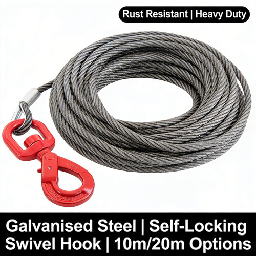 10mm steel winch - winch, cable