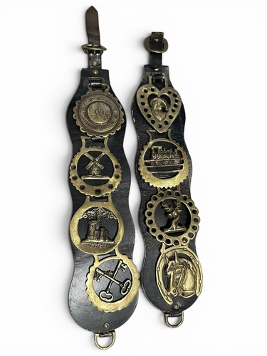 Pair vintage leather - pair, horse