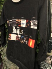 S Small The Beatles Jumper Album Covers Ladies Black Logo Soft Pull Over