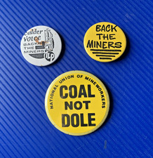 Three miner political badges - three, miner's