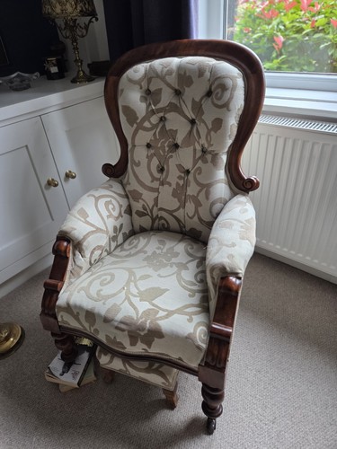 Victorian nursing chair button - victorian,