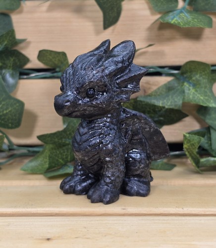 Garnet carved dragon crystal - carved,