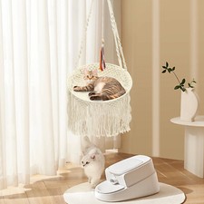 Hanging Cats Hammock Chair Cat Swing Bed Handwoven Cat Pet Hanging Swing Bed