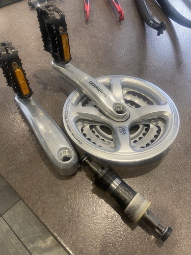 Shimano triple bike chainset - shimano,