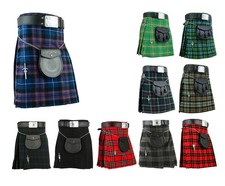 Scottish Kilt Set Men Traditional Highland Wedding Kilts Outfit 8 Yard Kilts Set