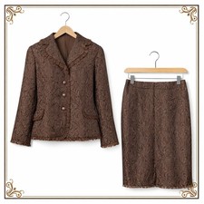 Chocolate Brown Brocade Skirt
