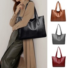 Women Extra Large Casual Soft Leather Handbag Shoulder Shopper Bag Tote