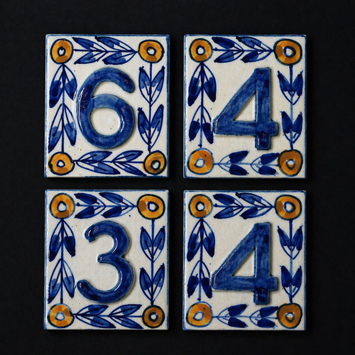 Set ceramic house number - house,