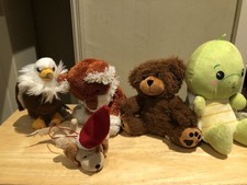 5 x Small Soft Toy Bundle Fox Bear Eagle Turtle Dog