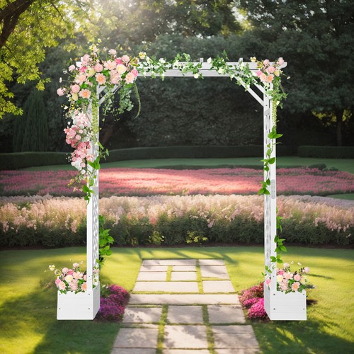Wooden arbor planter - arbor,