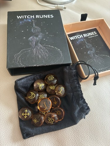 Witch runes and grimoire book - and,