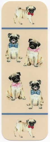 Pug dog bookmark same image - pug,