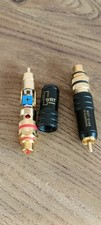 Set of 4 WBT-0144 Gold plated RCA plug lock Soldering Audio/Video plugs 