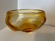 WHITEFRAIRS AMBER GLASS BOWL