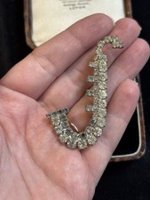 Vintage Saxophone Brooch Clear