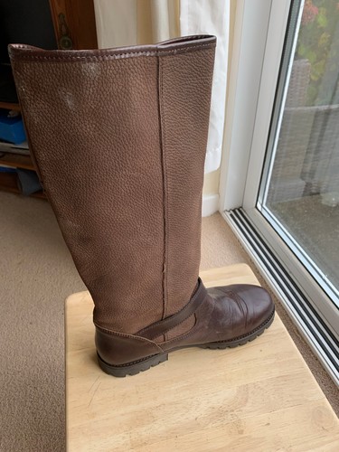 Leather waterproof long boots - leather,
