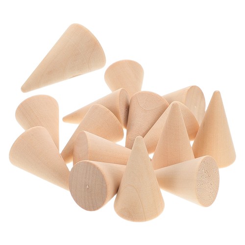 15pcs natural wood cone - 15pcs,