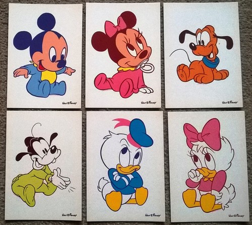 Set six modern postcards - of,